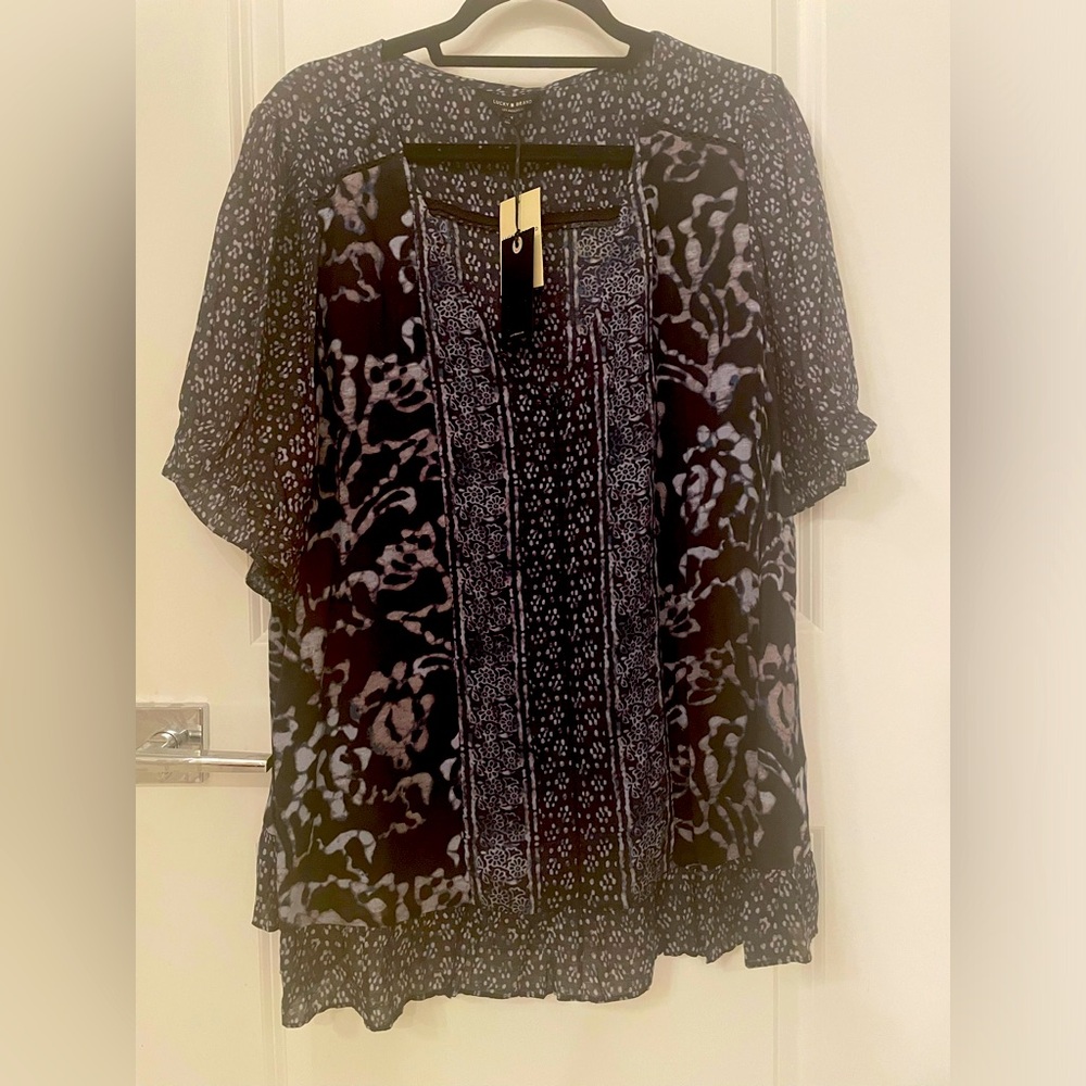 Lucky Brand Blue Tunic Size 2X - NWT